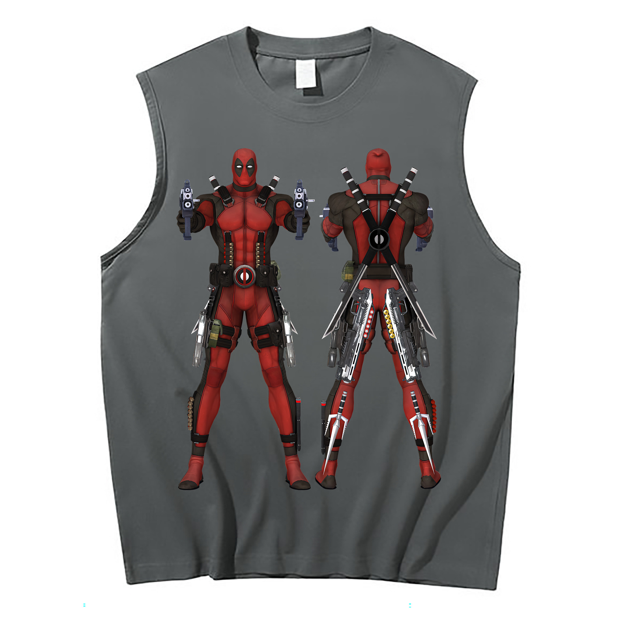 （画像用） Deadpool デッドプール コットン100％タンクトップ（フロントプリント）